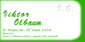 viktor olbaum business card